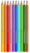 Etui de 12 crayons de couleur Jumbo GRIP Faber-Castell